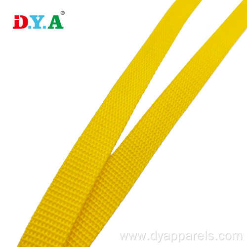High tenacity 15mm yellow polypropylene webbing